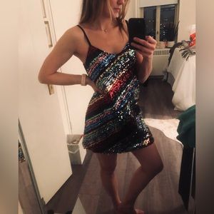 Free Press sequin mini dress